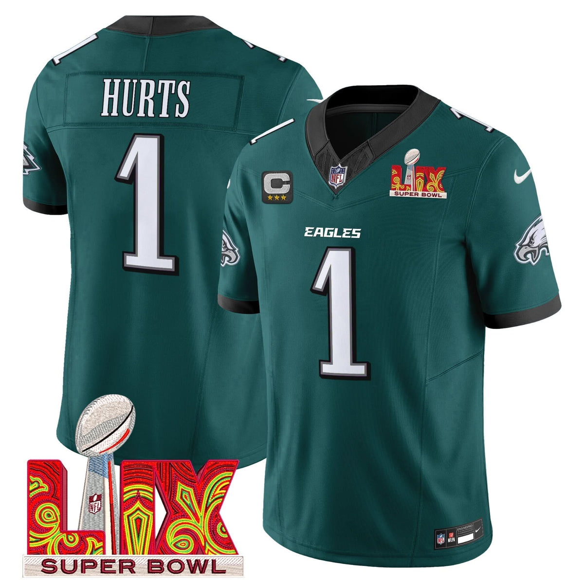 PE Super Bowl LIX Patch Vapor Limited Jersey - image 3