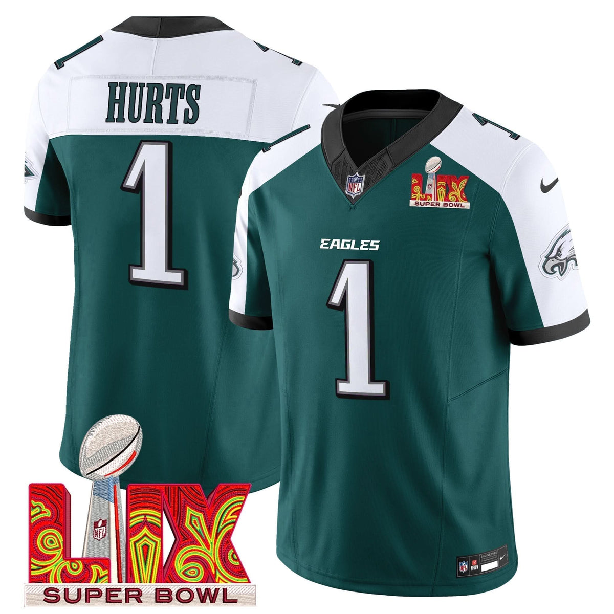 PE Super Bowl LIX Patch Vapor Limited Jersey - image 27