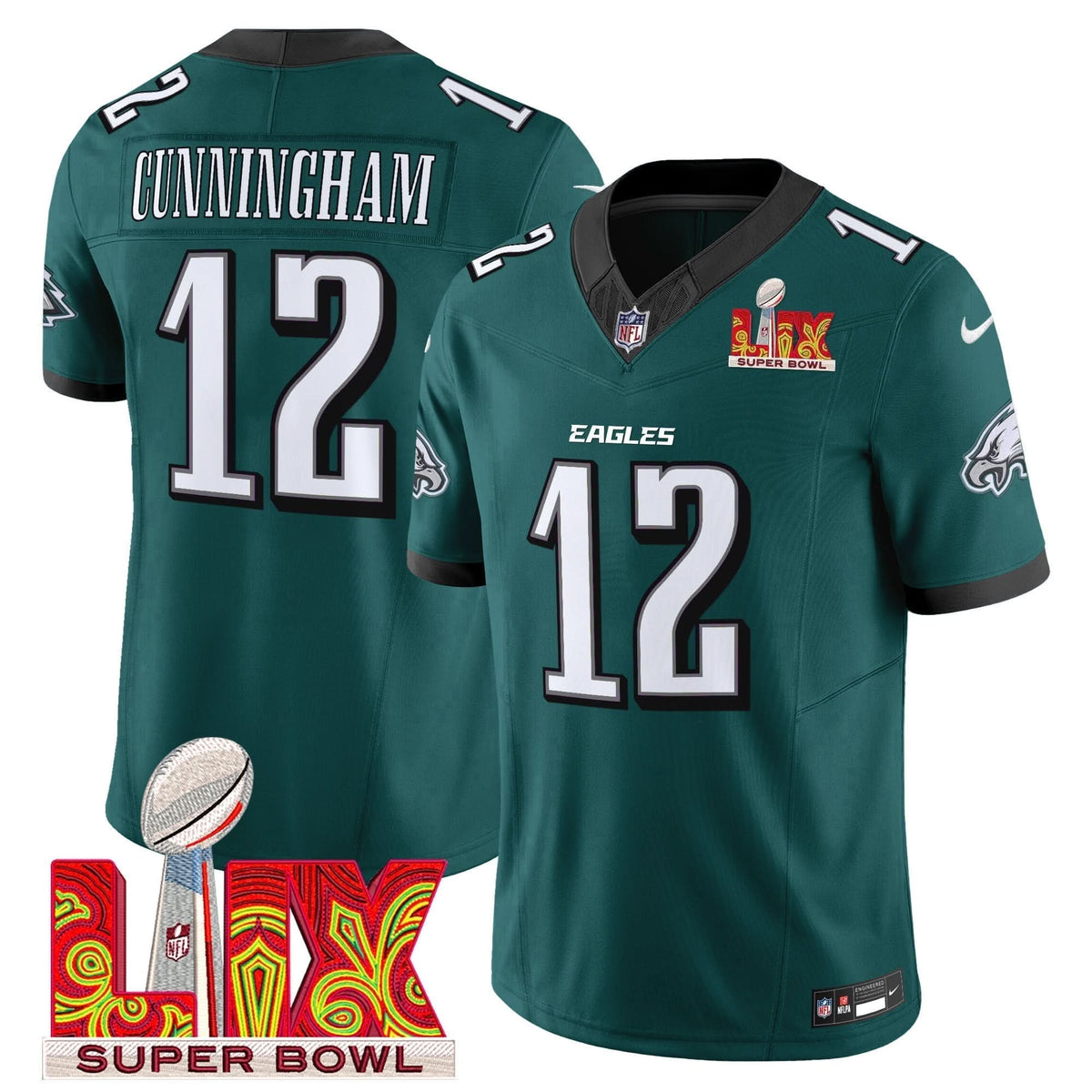 PE Super Bowl LIX Patch Vapor Limited Jersey - image 6