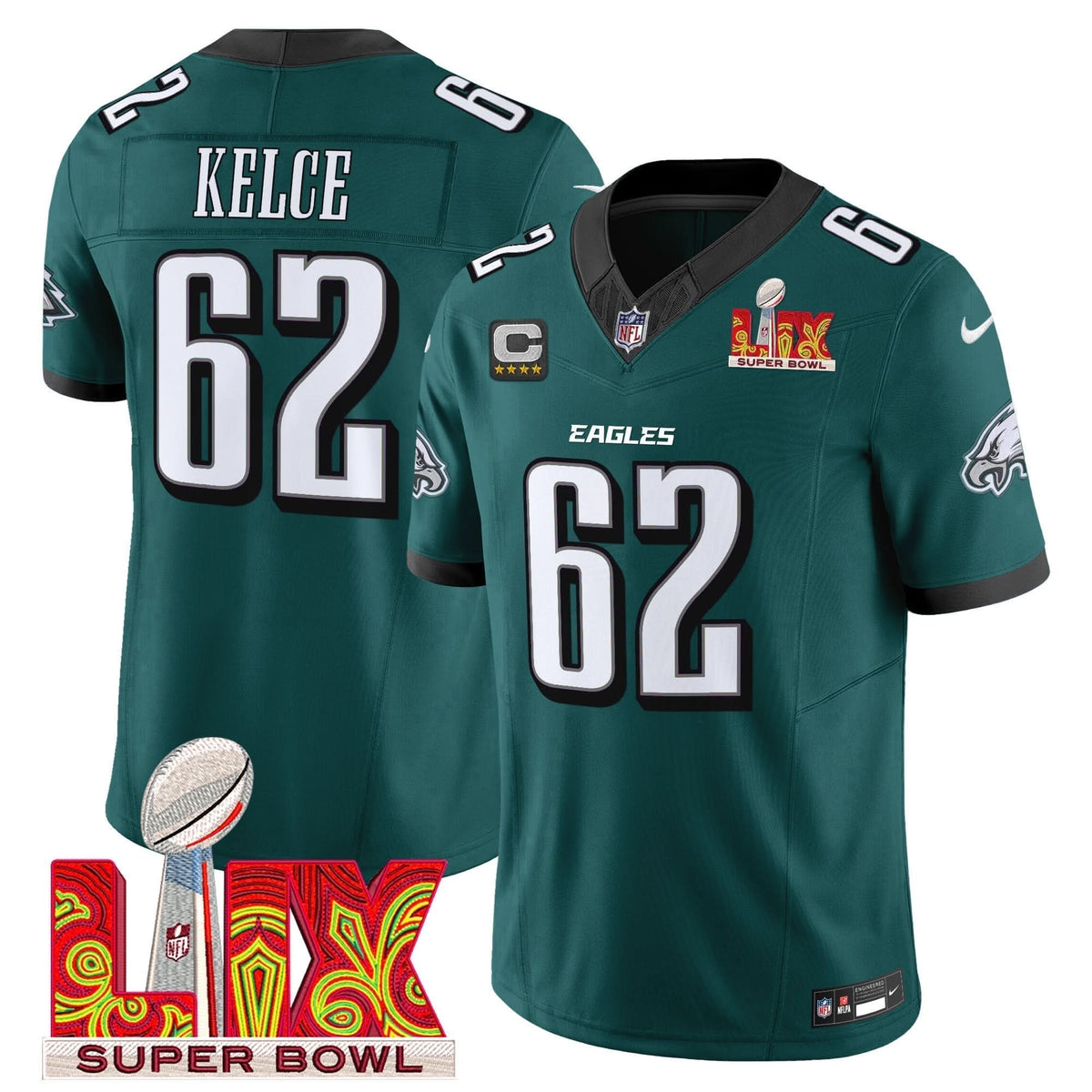 PE Super Bowl LIX Patch Vapor Limited Jersey - image 4
