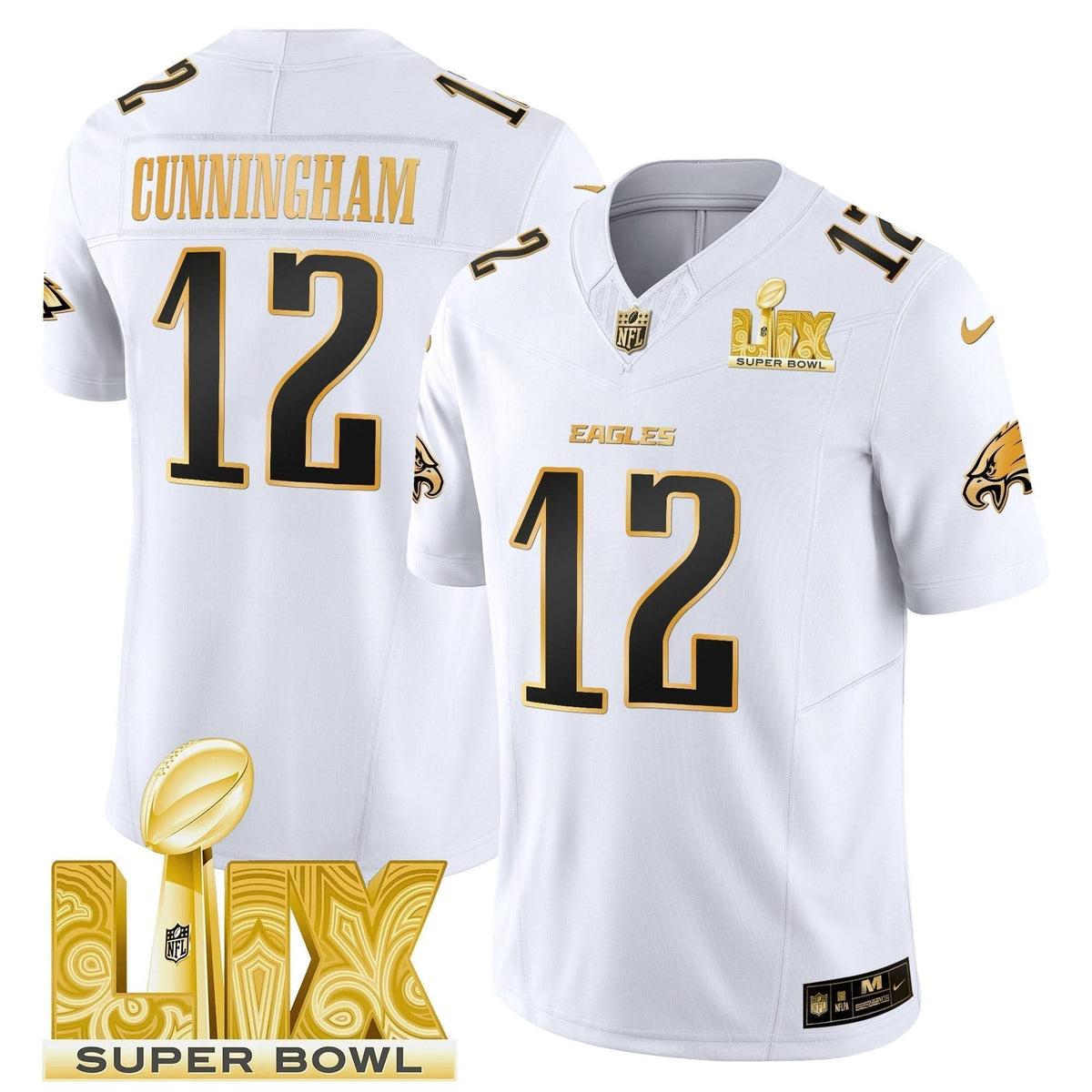 PE Super Bowl LIX Patch Gold Vapor Limited Jersey - image 14