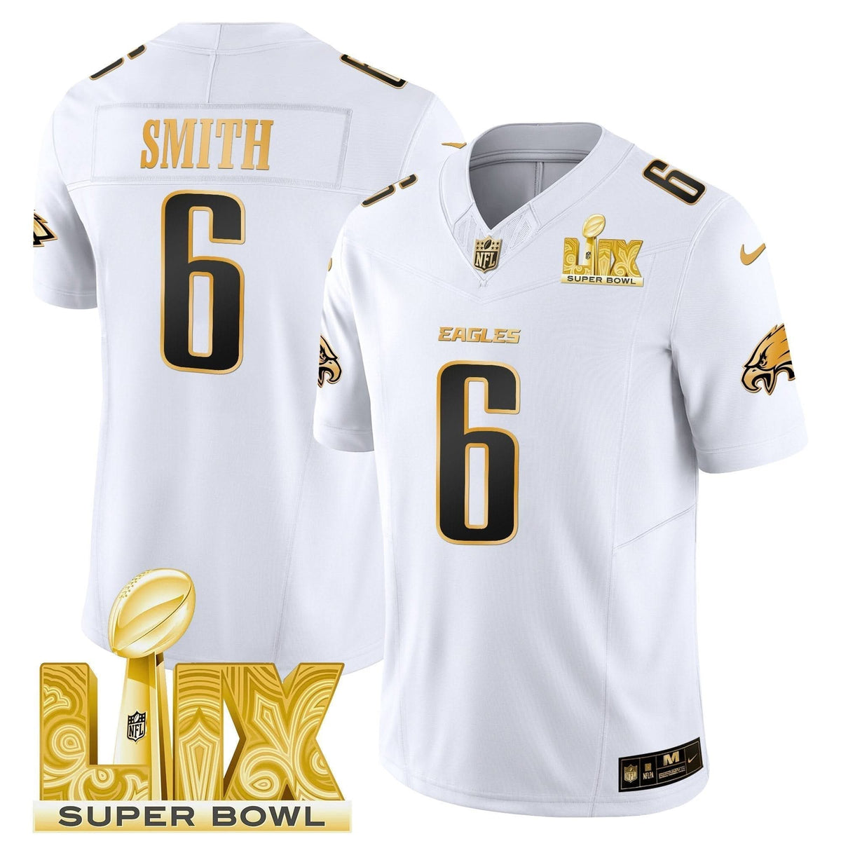 PE Super Bowl LIX Patch Gold Vapor Limited Jersey - image 13