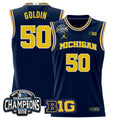 MICH 2025 Big Ten Conference Tournament Champions Basketball Jersey - Stitched - image 1