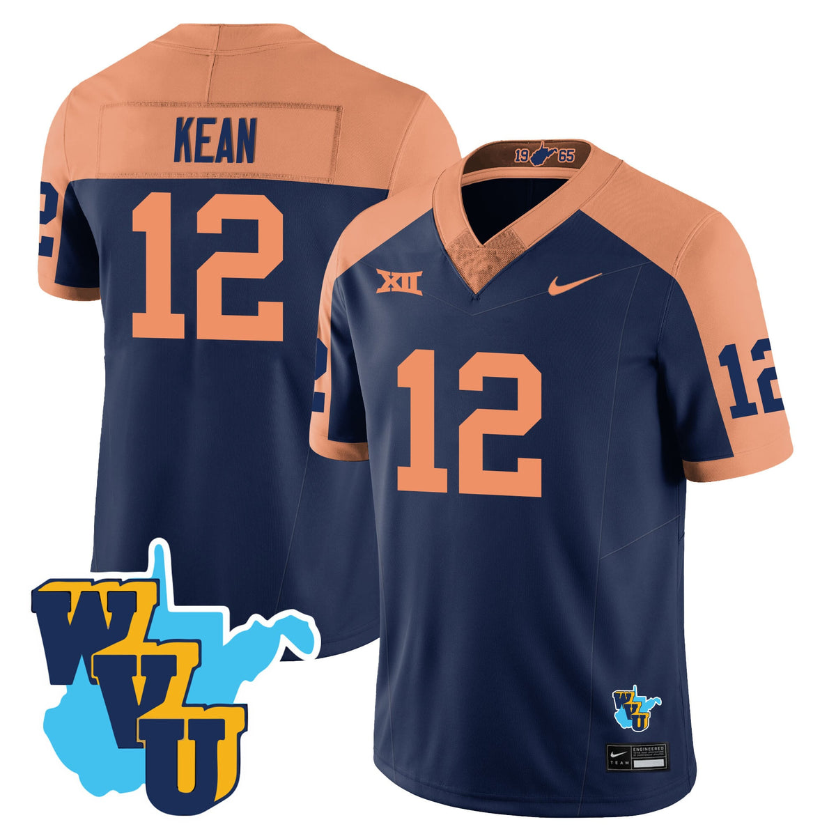 Men's West Virginia Mountaineers 1965-2025 Throwback Jersey - All Stitched - image 4