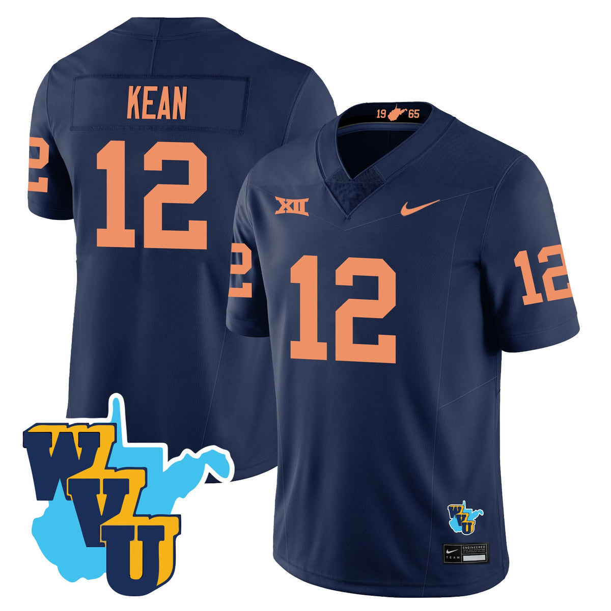 Men's West Virginia Mountaineers 1965-2025 Throwback Jersey - All Stitched - image 5