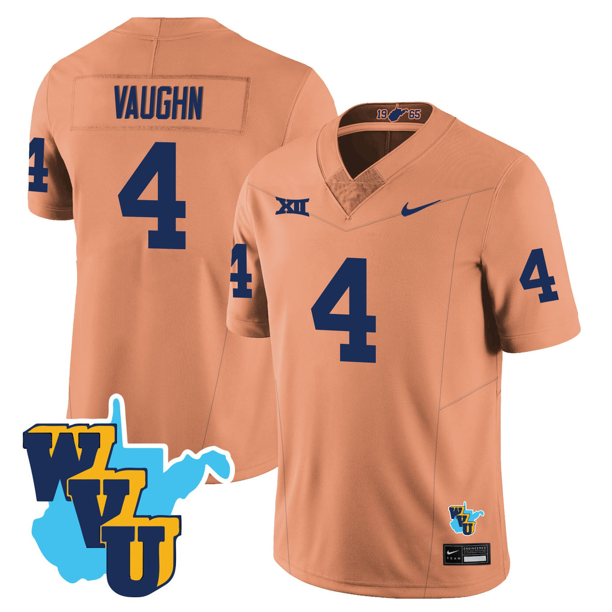 Men's West Virginia Mountaineers 1965-2025 Throwback Jersey - All Stitched - image 21