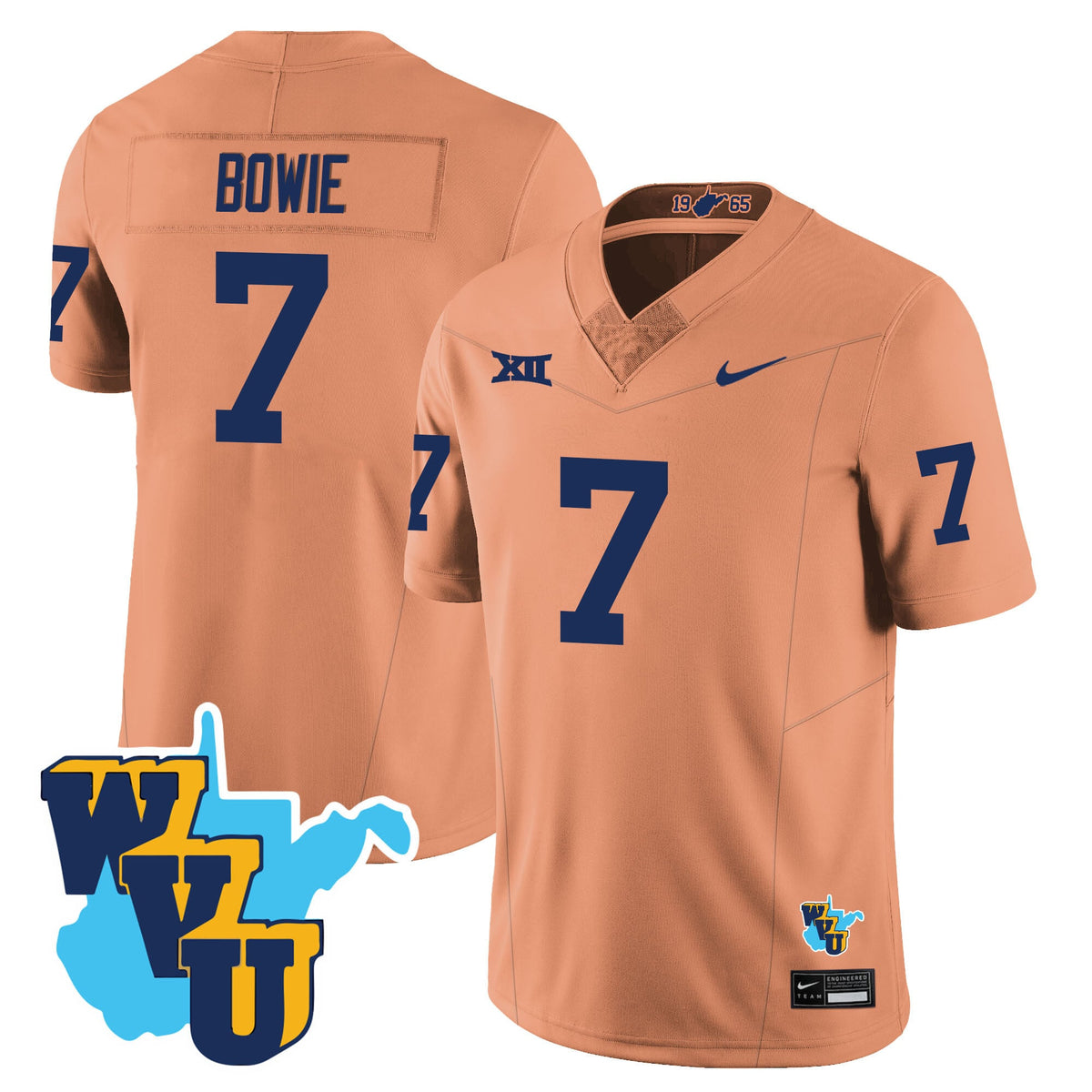 Men's West Virginia Mountaineers 1965-2025 Throwback Jersey - All Stitched - image 24