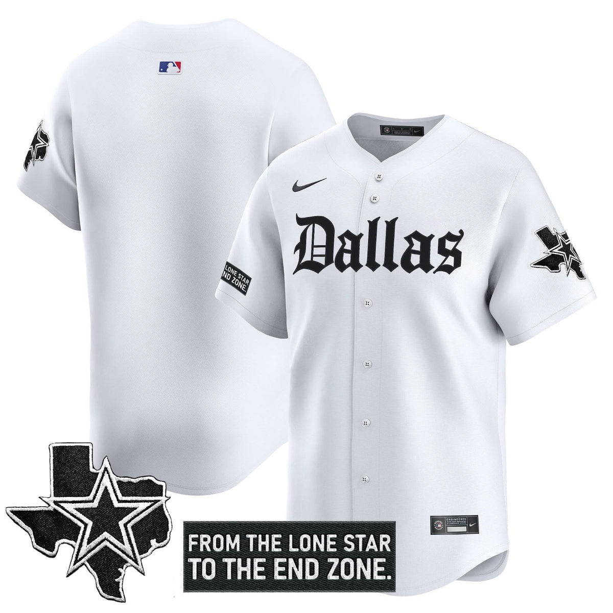 DC 'Gothic Lone Star Edition' Vapor Baseball Jersey - All Stitched - image 18
