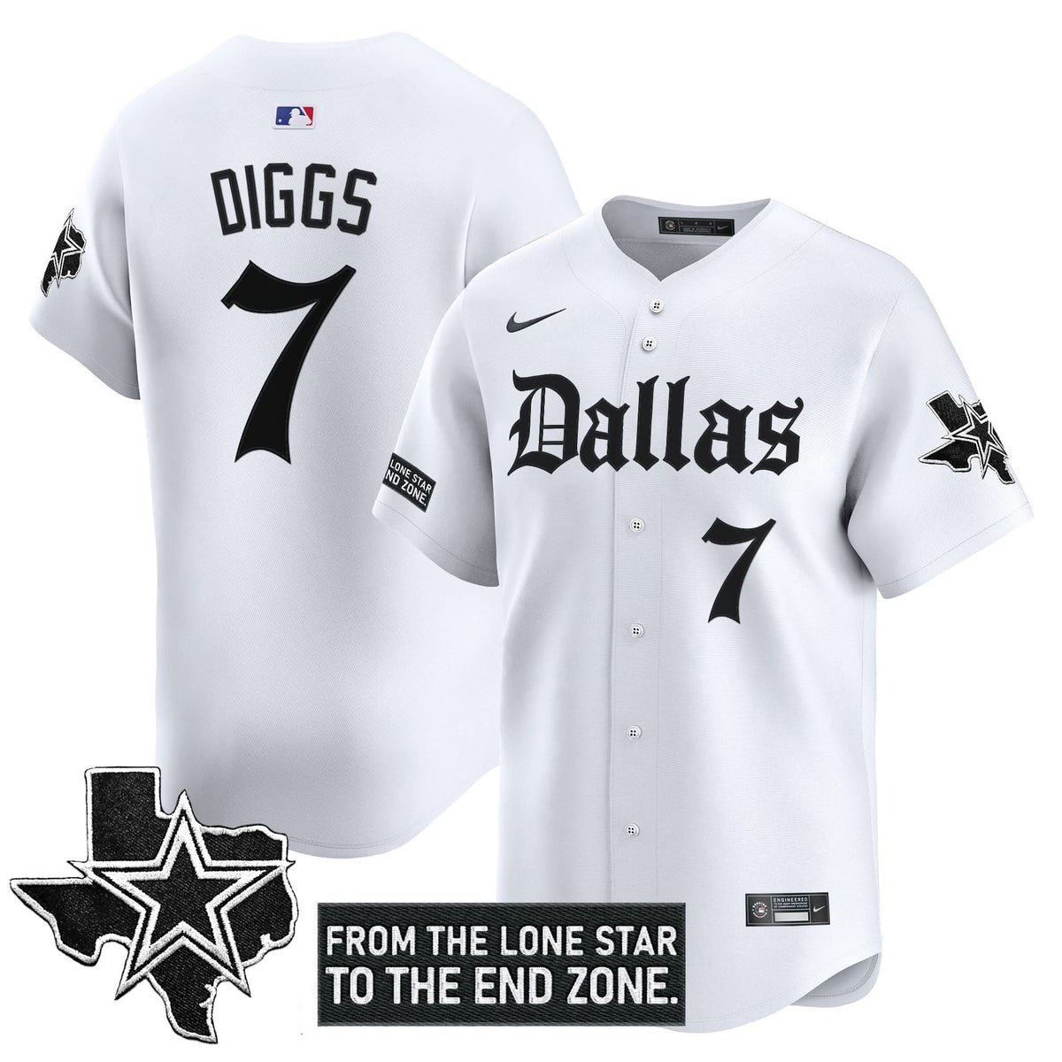 DC 'Gothic Lone Star Edition' Vapor Baseball Jersey - All Stitched - image 17
