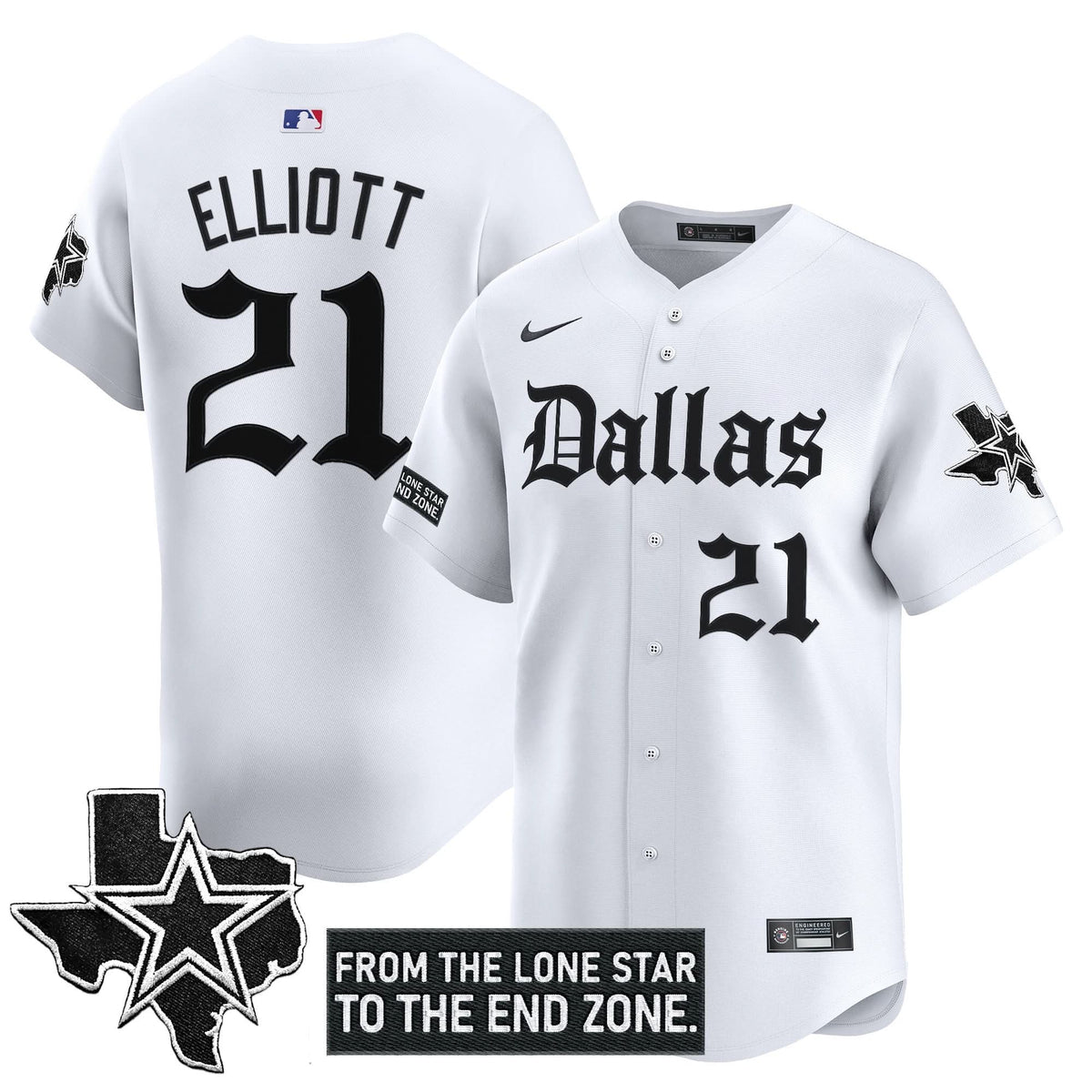 DC 'Gothic Lone Star Edition' Vapor Baseball Jersey - All Stitched - image 13