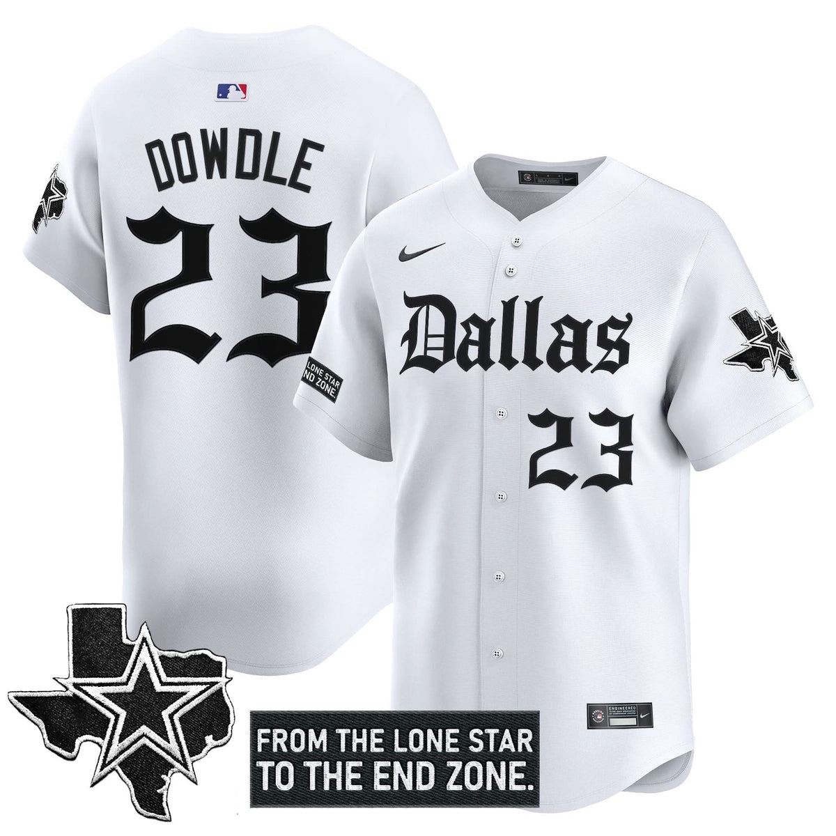 DC 'Gothic Lone Star Edition' Vapor Baseball Jersey - All Stitched - image 14