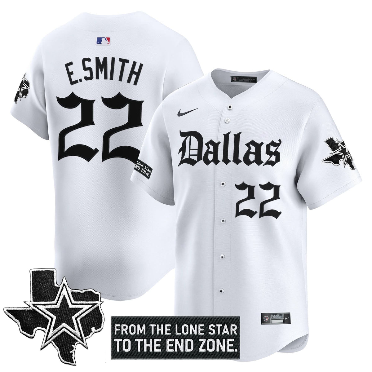 DC 'Gothic Lone Star Edition' Vapor Baseball Jersey - All Stitched - image 15