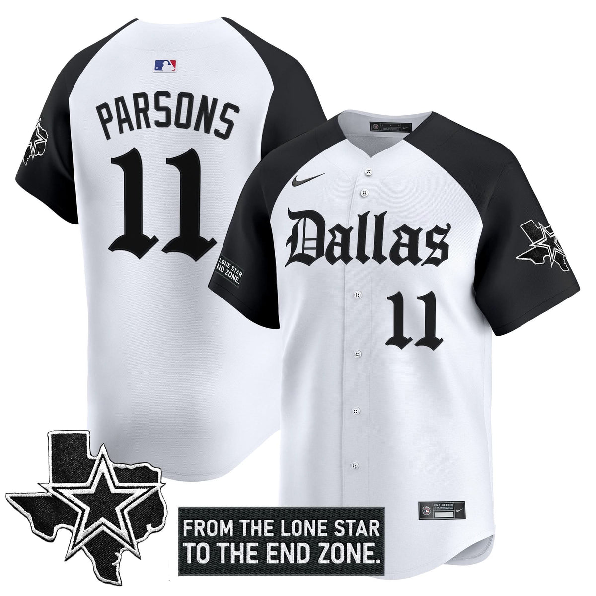 DC 'Gothic Lone Star Edition' Vapor Baseball Jersey - All Stitched - image 19