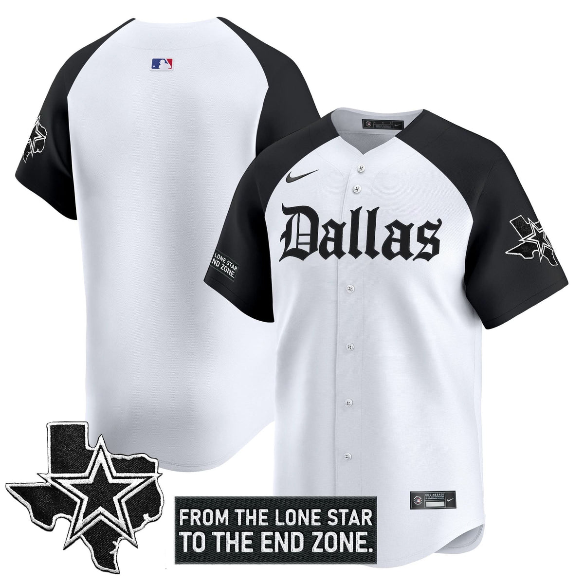 DC 'Gothic Lone Star Edition' Vapor Baseball Jersey - All Stitched - image 27