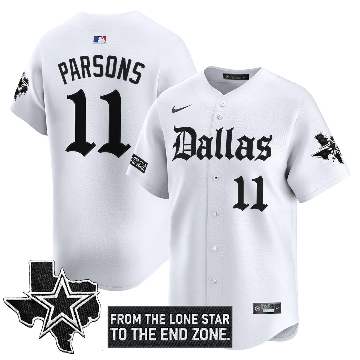 DC 'Gothic Lone Star Edition' Vapor Baseball Jersey - All Stitched - image 10