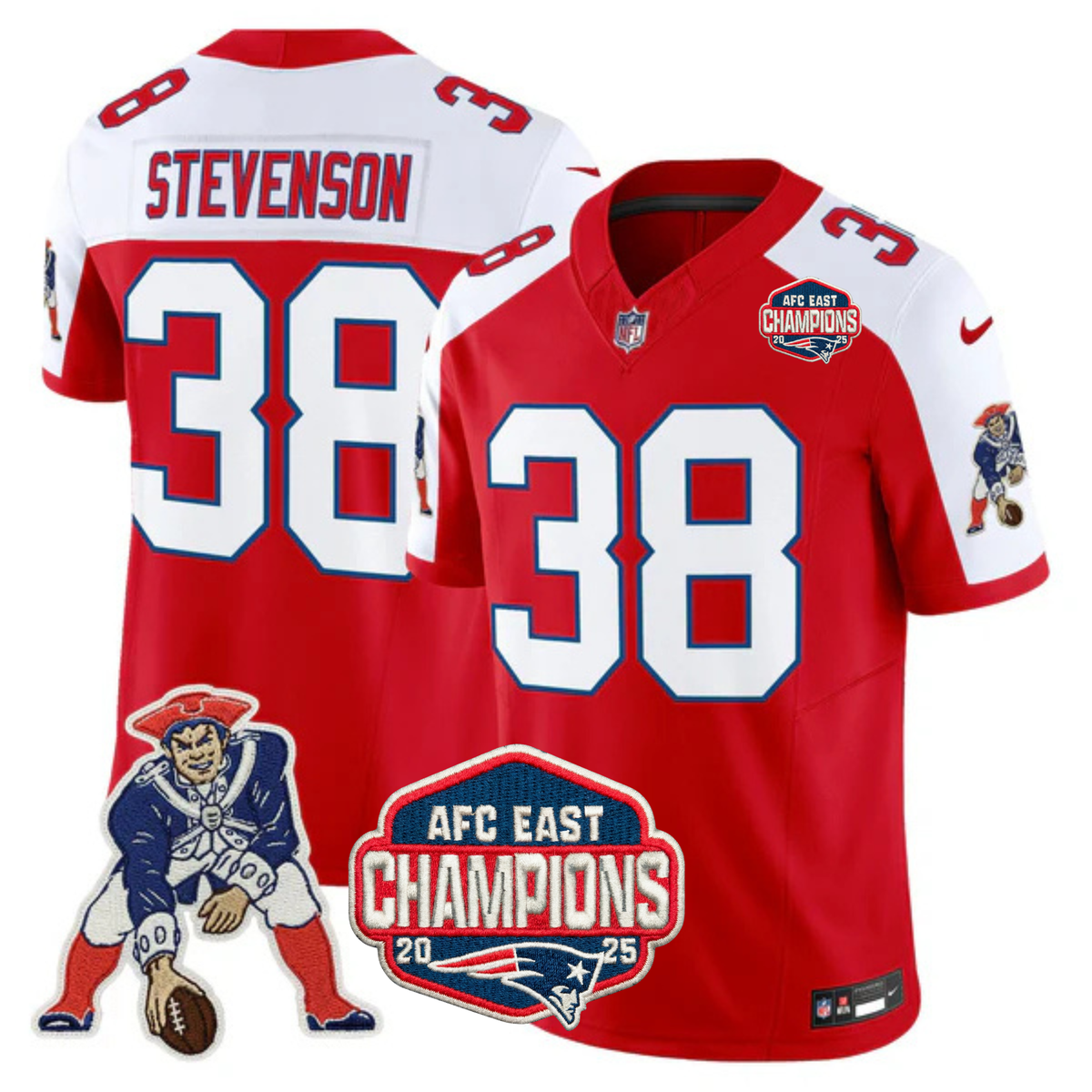 NE AFC East Champions Throwback Vapor Limited Jersey V2 - image 8