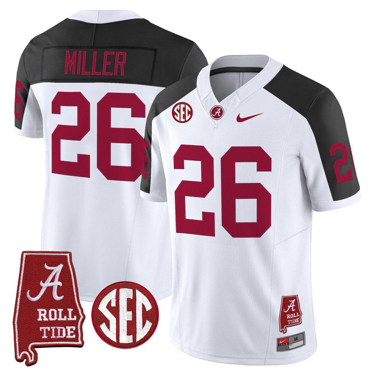 Women's Alabama Crimson Tide Throwback Vapor Limited Jersey - Alabama Map - All Stitched - image 10