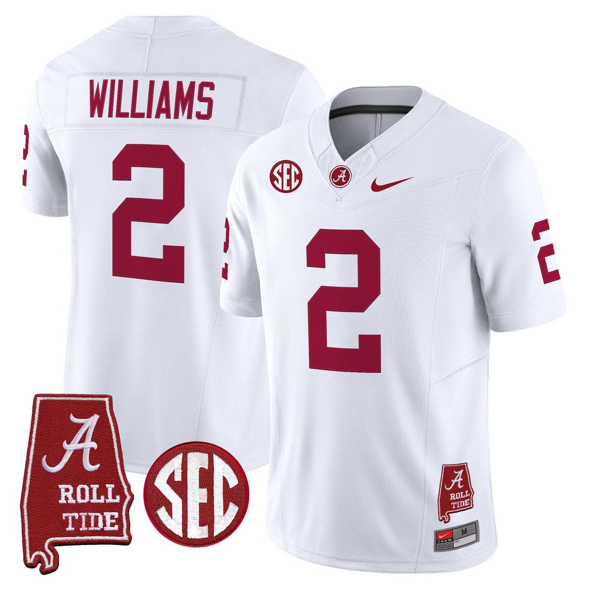 Women's Alabama Crimson Tide Throwback Vapor Limited Jersey - Alabama Map - All Stitched - image 11