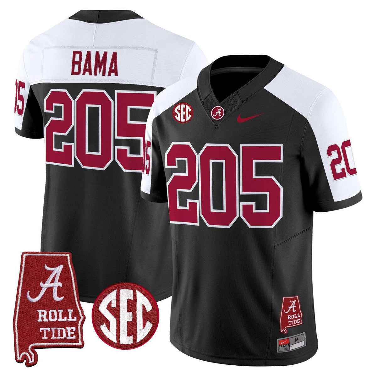 Women's Alabama Crimson Tide Throwback Vapor Limited Jersey - Alabama Map - All Stitched - image 7