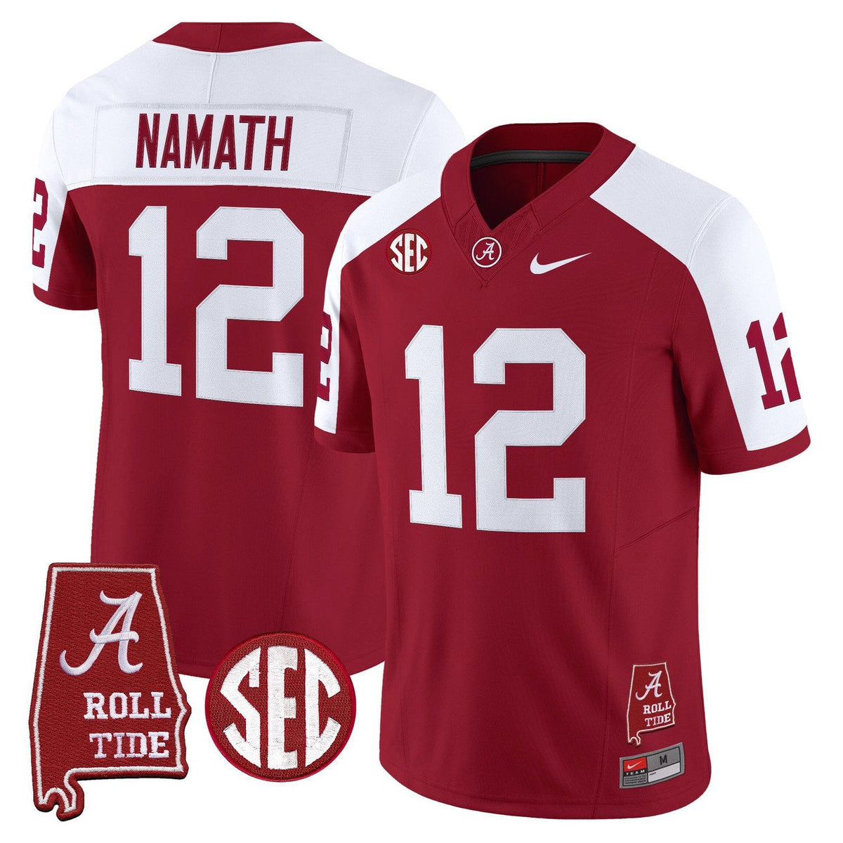 Women's Alabama Crimson Tide Throwback Vapor Limited Jersey - Alabama Map - All Stitched - image 20