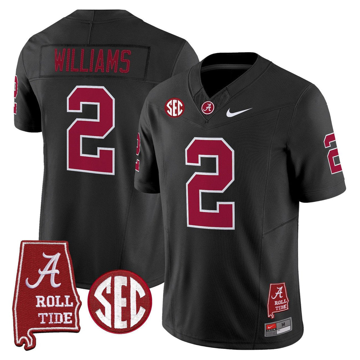 Women's Alabama Crimson Tide Throwback Vapor Limited Jersey - Alabama Map - All Stitched - image 24