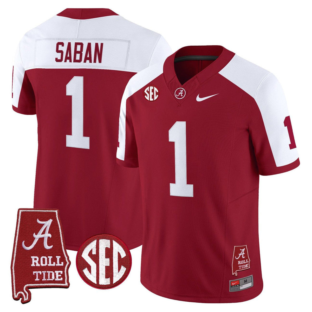 Women's Alabama Crimson Tide Throwback Vapor Limited Jersey - Alabama Map - All Stitched - image 25