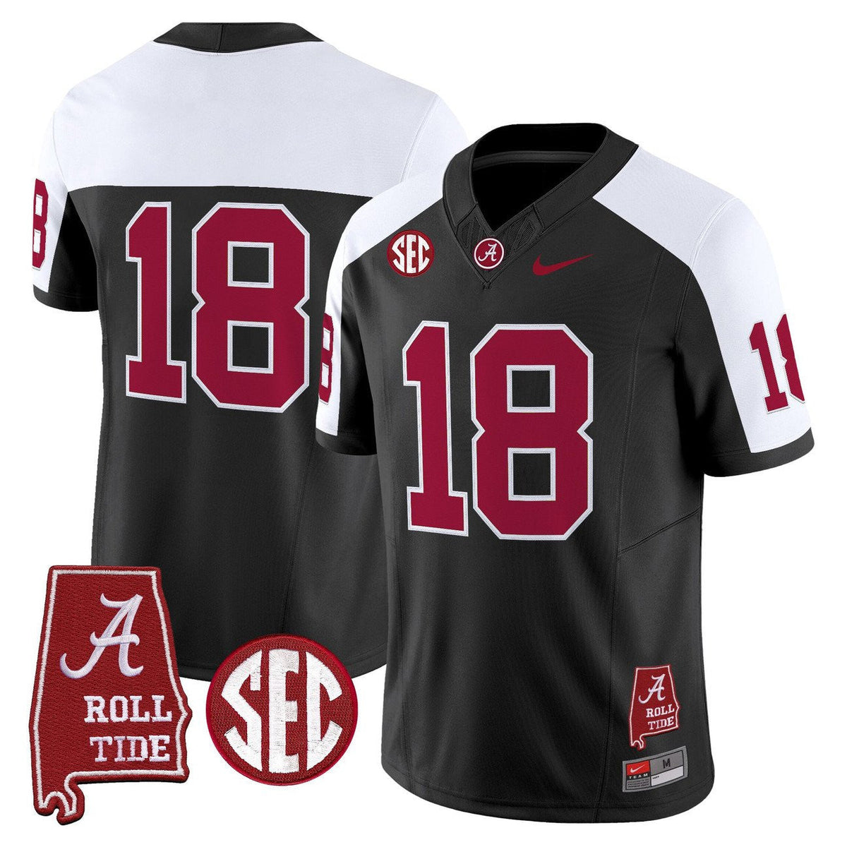 Women's Alabama Crimson Tide Throwback Vapor Limited Jersey - Alabama Map - All Stitched - image 37