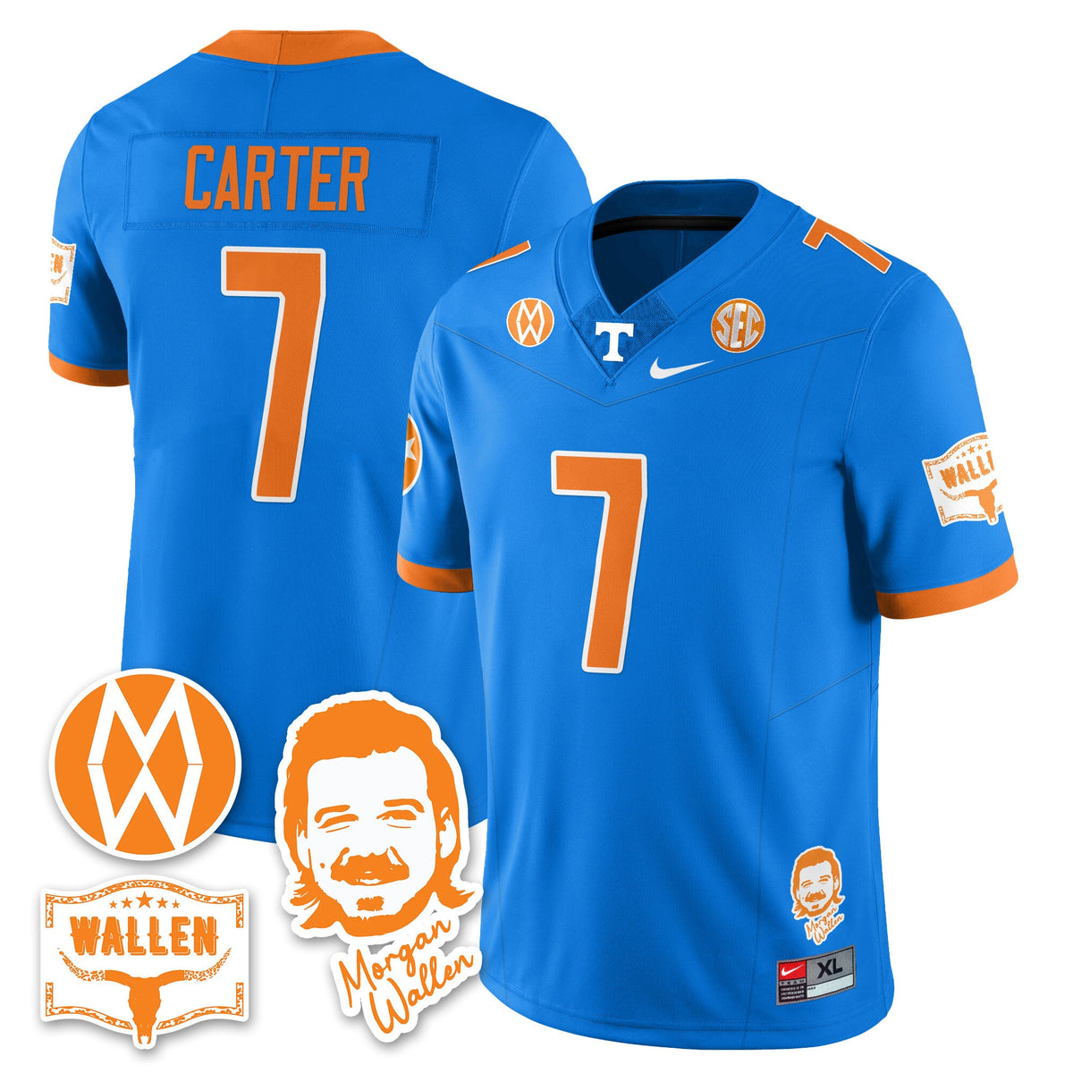 Women's Tennessee Volunteers Morgan Wallen 2025 Jersey - All Stitched - image 8