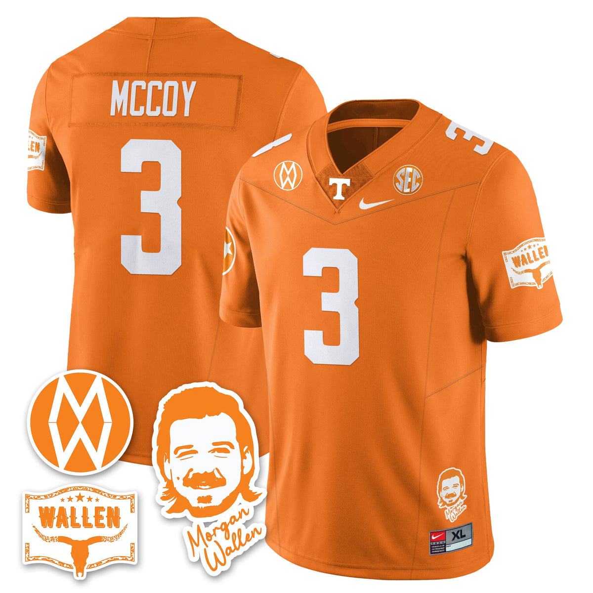 Women's Tennessee Volunteers Morgan Wallen 2025 Jersey - All Stitched - image 40