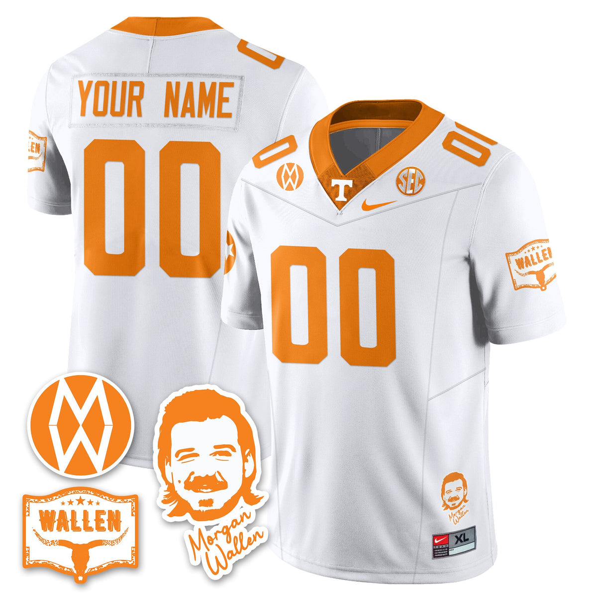 Tennessee Volunteers Morgan Wallen 2025 Custom Jersey - All Stitched - image 6