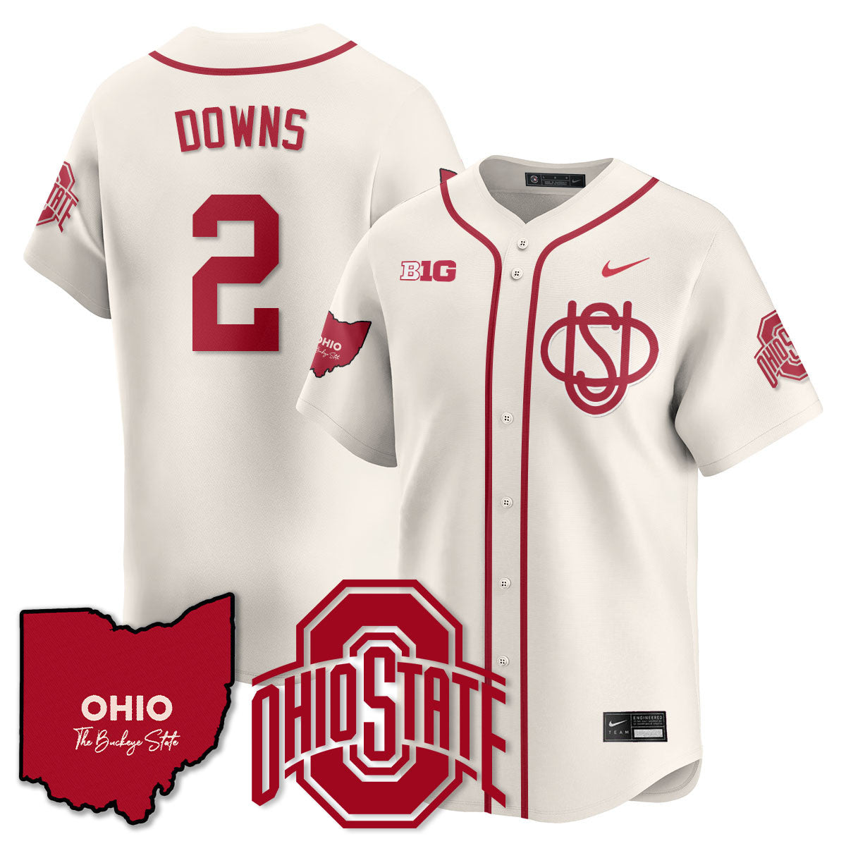 Women's Ohio State Buckeyes 2025 Wordmark Jersey - All Stitched - image 10