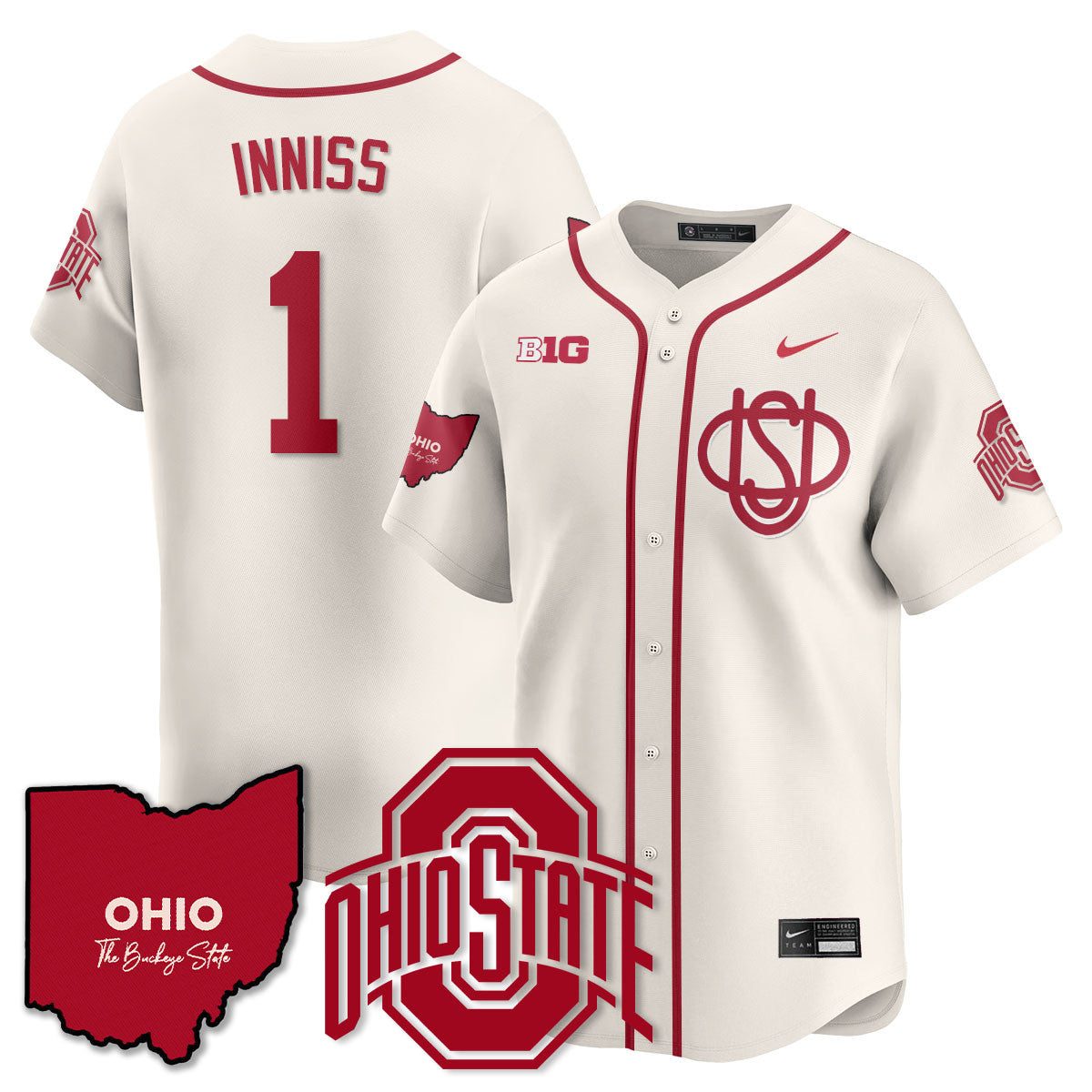 Men's Ohio State Buckeyes 2025 Wordmark Jersey - All Stitched - image 11