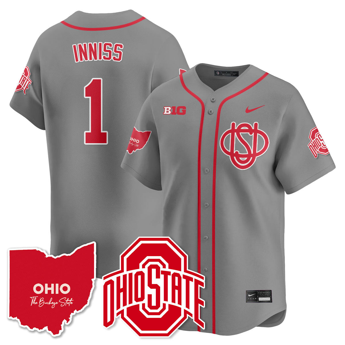 Men's Ohio State Buckeyes 2025 Wordmark Jersey - All Stitched - image 20
