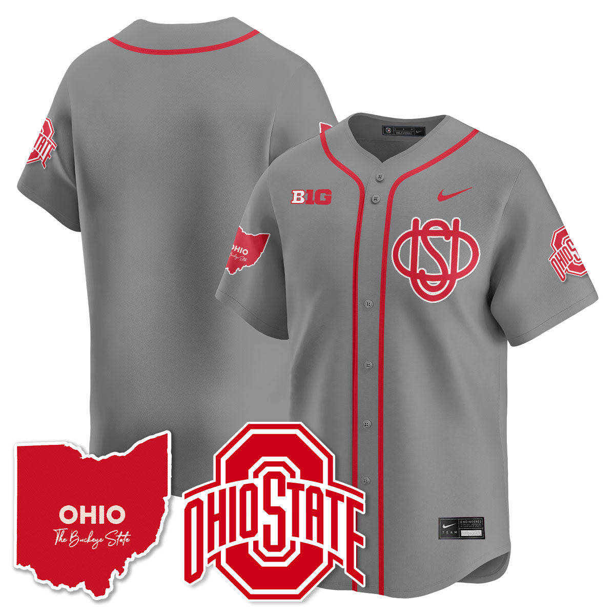 Men's Ohio State Buckeyes 2025 Wordmark Jersey - All Stitched - image 26