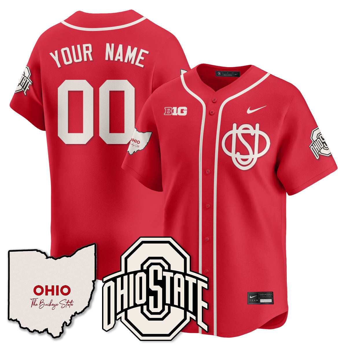 Men's Ohio State Buckeyes 2025 Wordmark Jersey - All Stitched - image 36