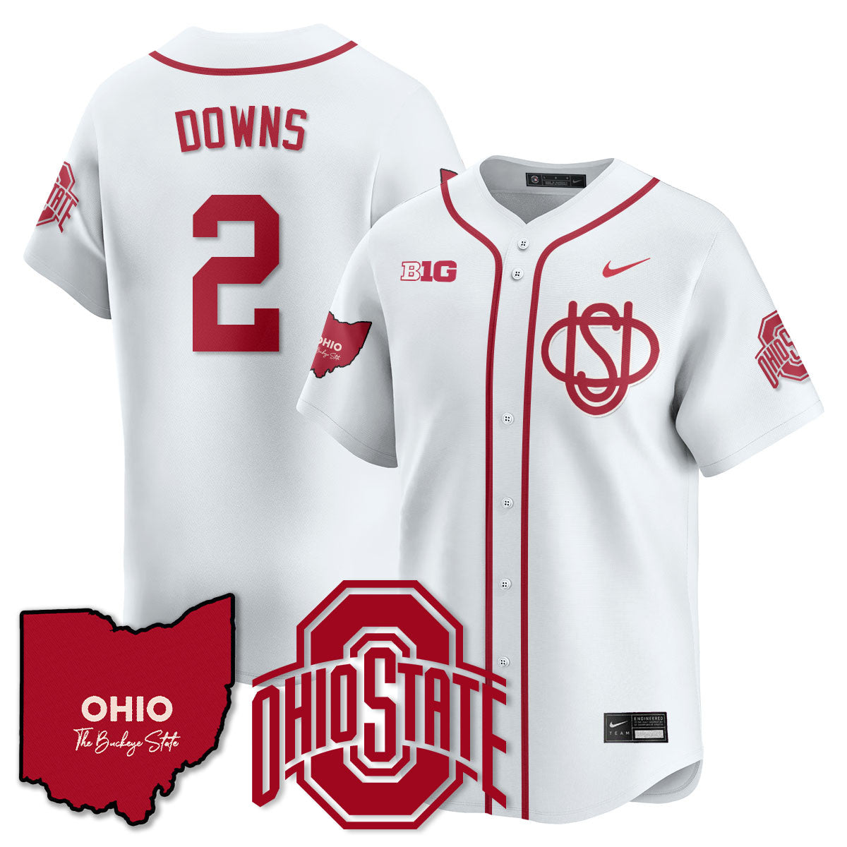 Men's Ohio State Buckeyes 2025 Wordmark Jersey - All Stitched - image 37