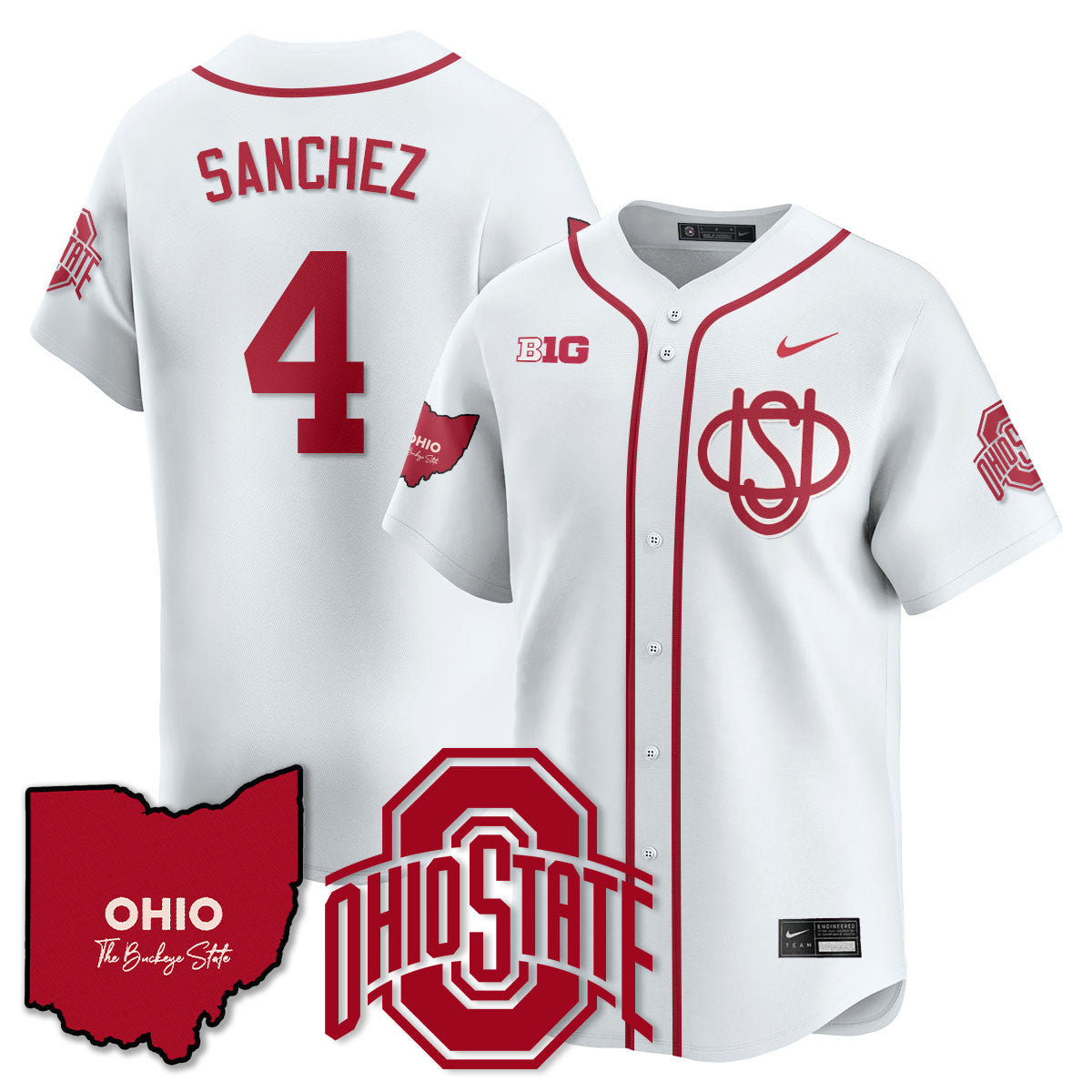 Women's Ohio State Buckeyes 2025 Wordmark Jersey - All Stitched - image 41