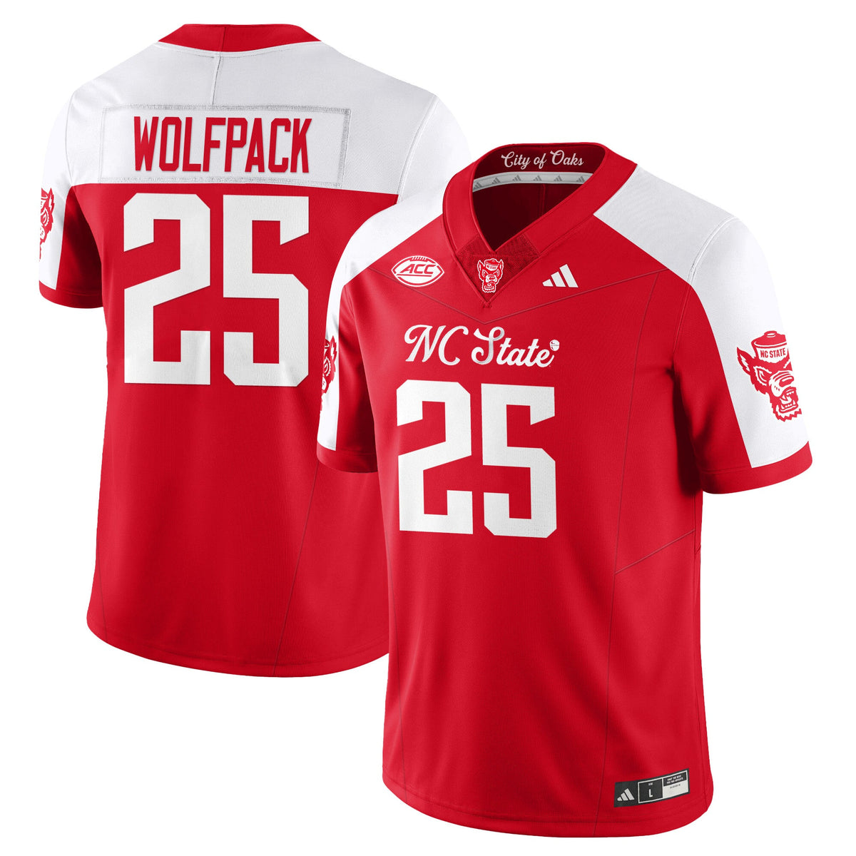 Women's NC State Wolfpack Football "City of Oaks" Jersey - All Stitched - image 2