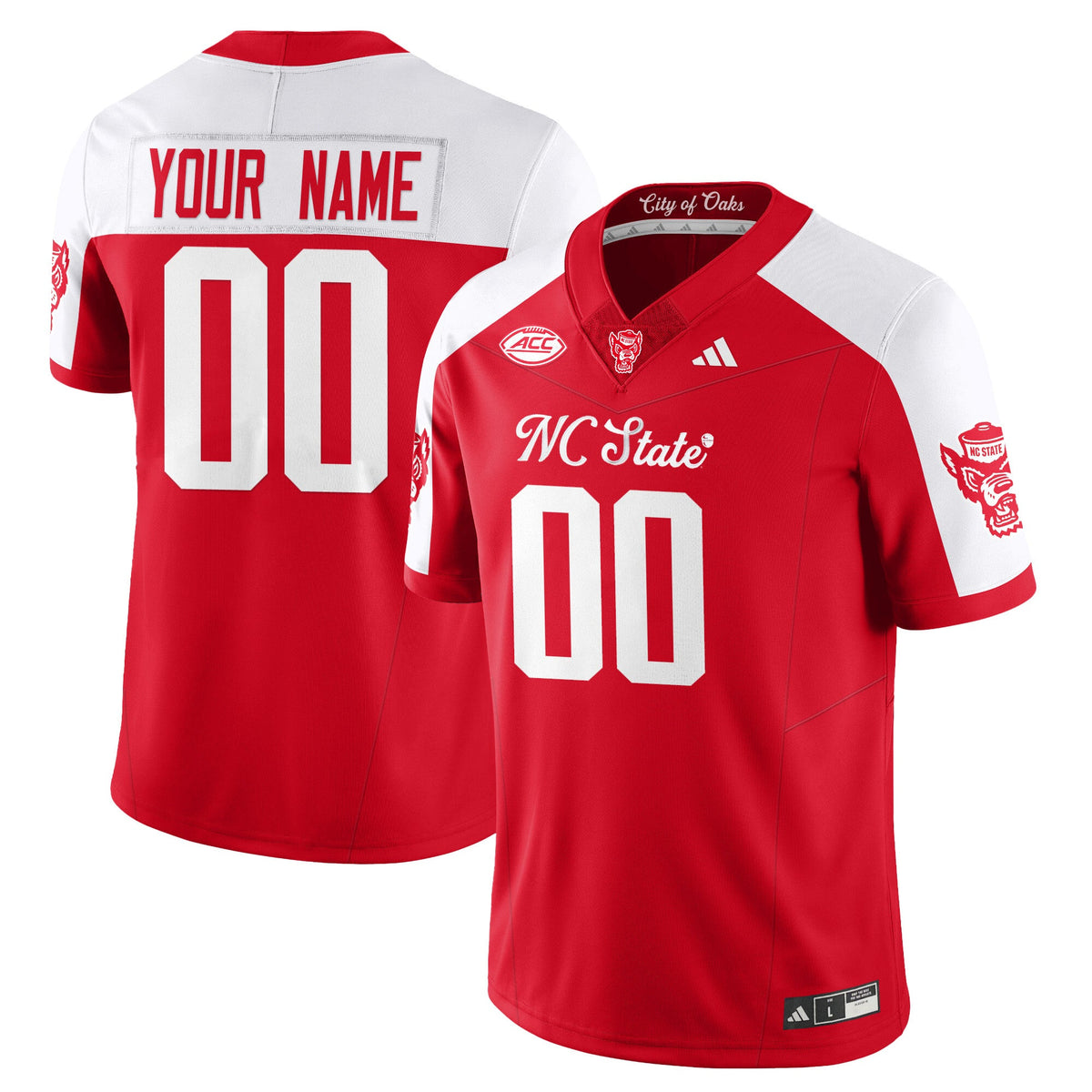 Women's NC State Wolfpack Football "City of Oaks" Jersey - All Stitched - image 6
