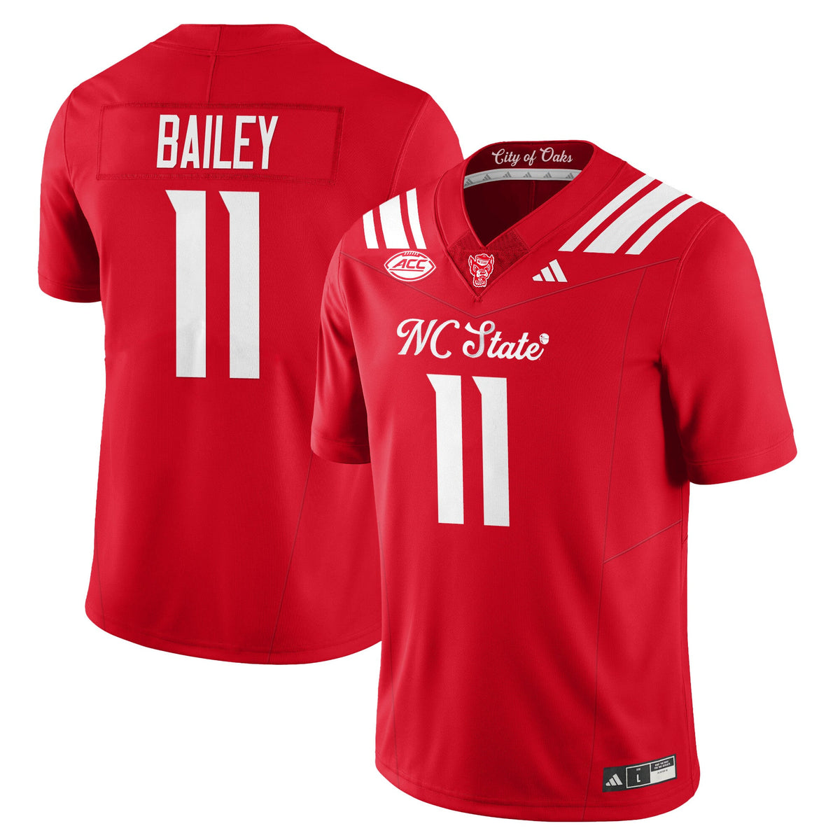 Women's NC State Wolfpack Football "City of Oaks" Jersey - All Stitched - image 7