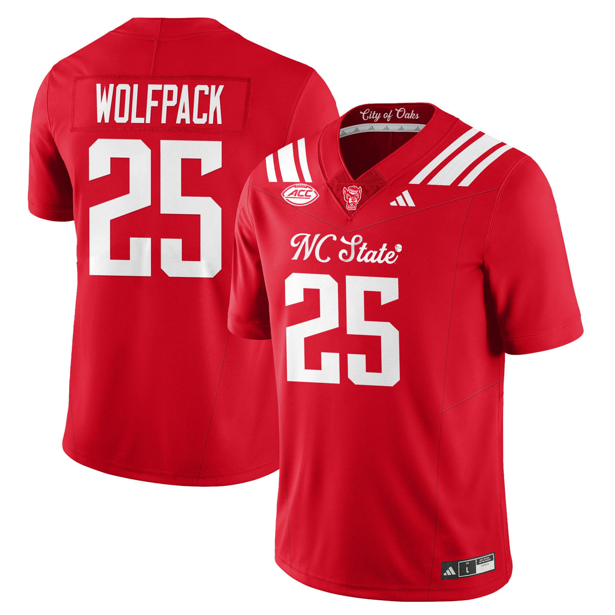 Men's NC State Wolfpack Football "City of Oaks" Jersey - All Stitched - image 7