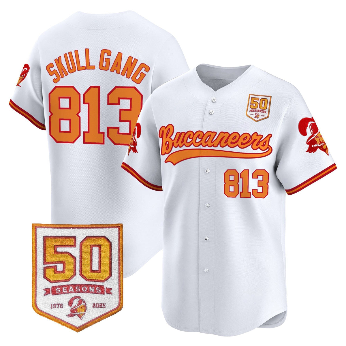 TB 50th Season Patch Vapor Baseball Jersey - All Stitched - image 4