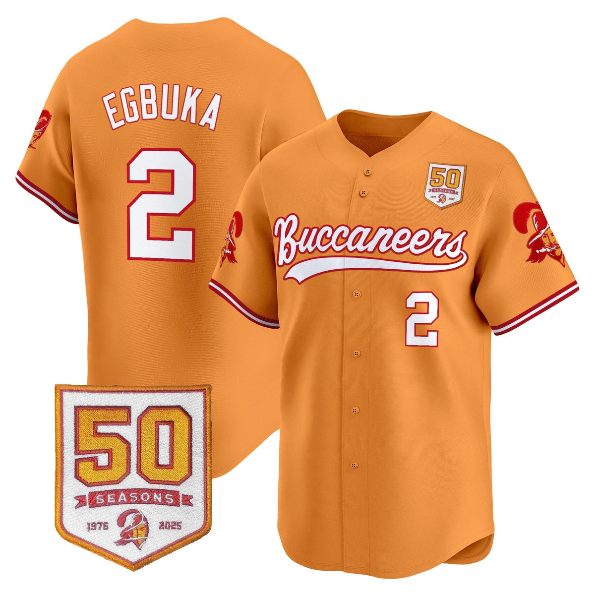 TB 50th Season Patch Vapor Baseball Jersey - All Stitched - image 16