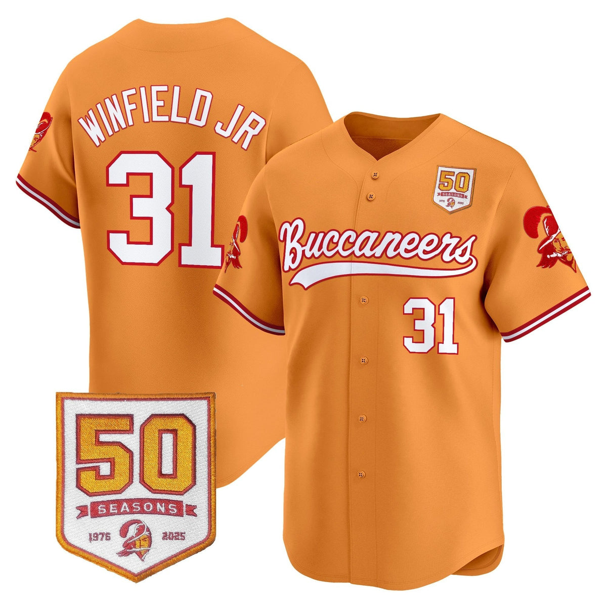 TB 50th Season Patch Vapor Baseball Jersey - All Stitched - image 20