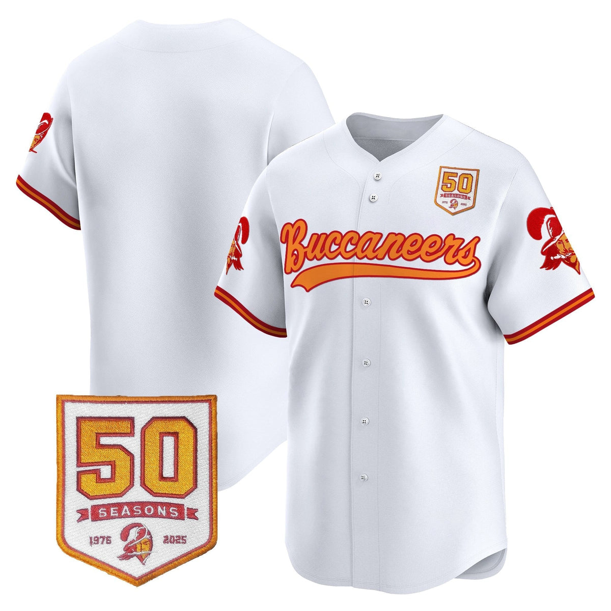 TB 50th Season Patch Vapor Baseball Jersey - All Stitched - image 11