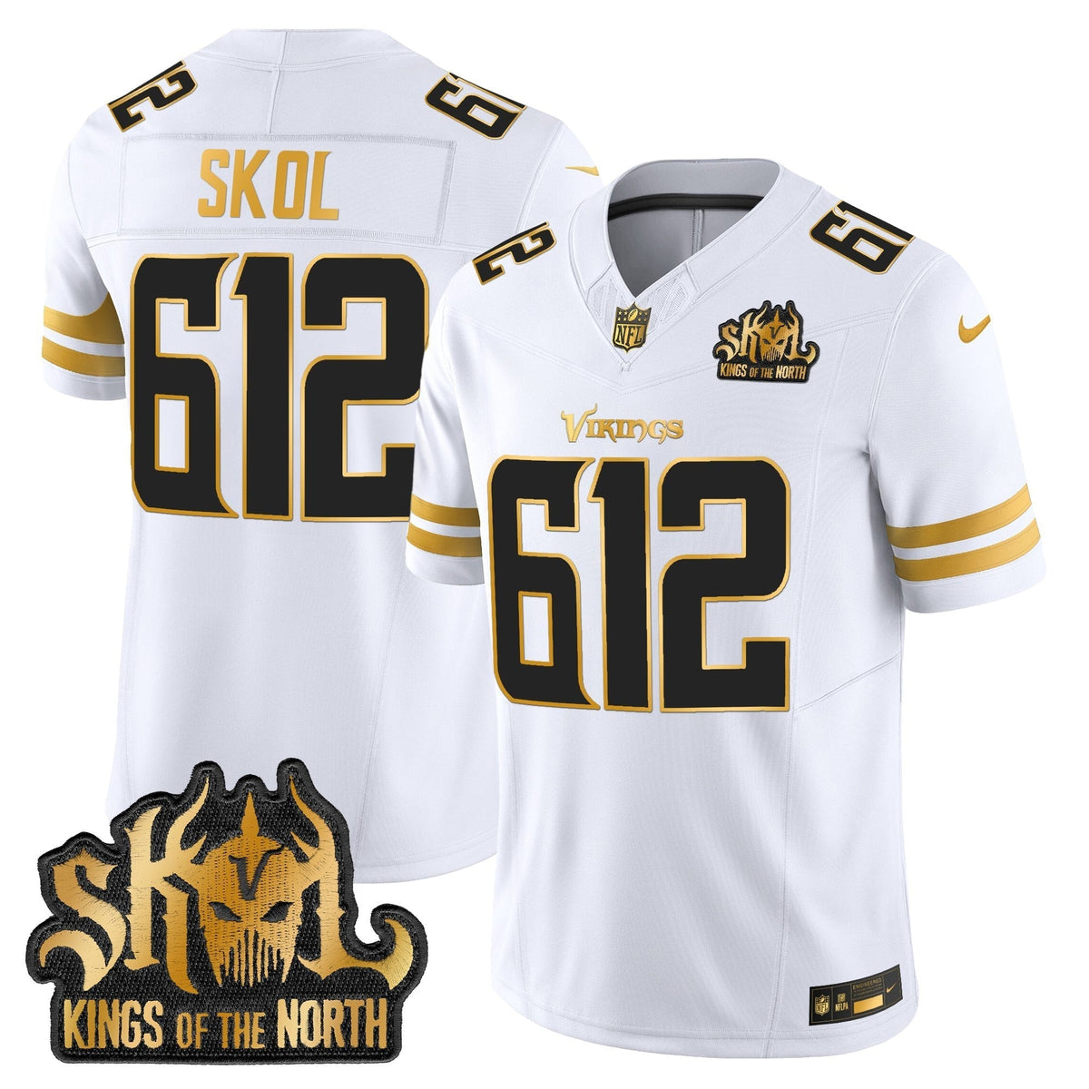 MIN 2025 Gold Vapor Limited Jersey - Kings Of The North Patch - image 11