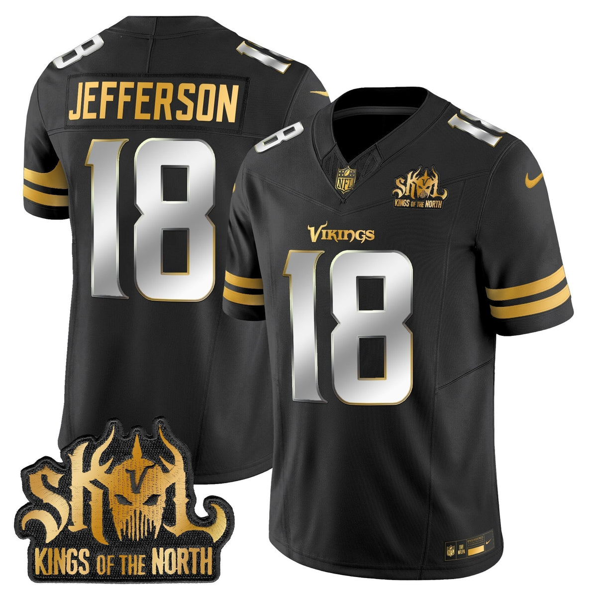 MIN 2025 Gold Vapor Limited Jersey - Kings Of The North Patch - image 30