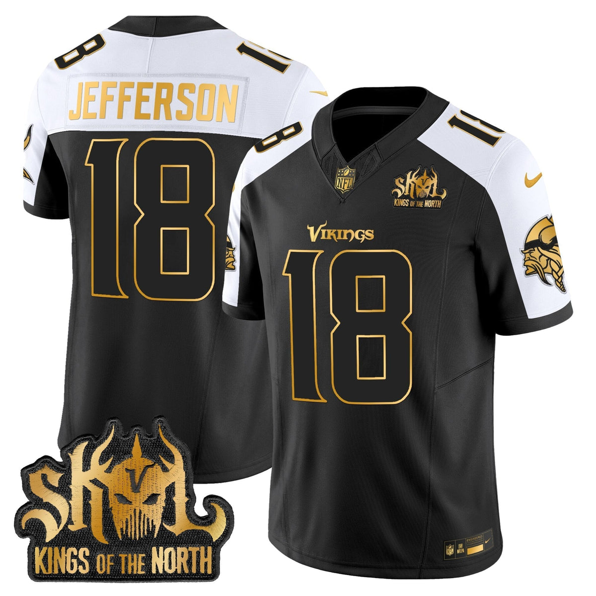 MIN 2025 Gold Vapor Limited Jersey - Kings Of The North Patch - image 21