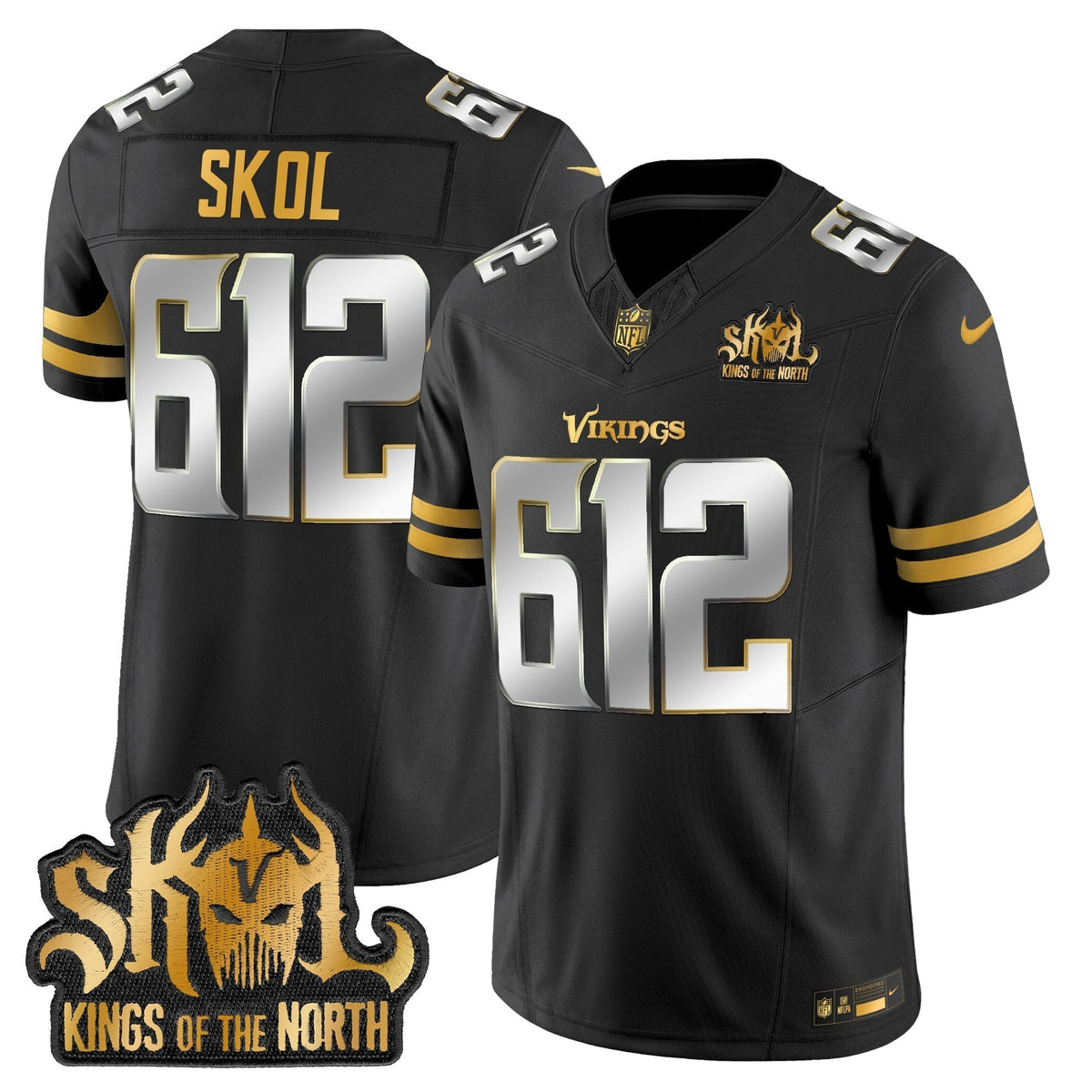MIN 2025 Gold Vapor Limited Jersey - Kings Of The North Patch - image 29