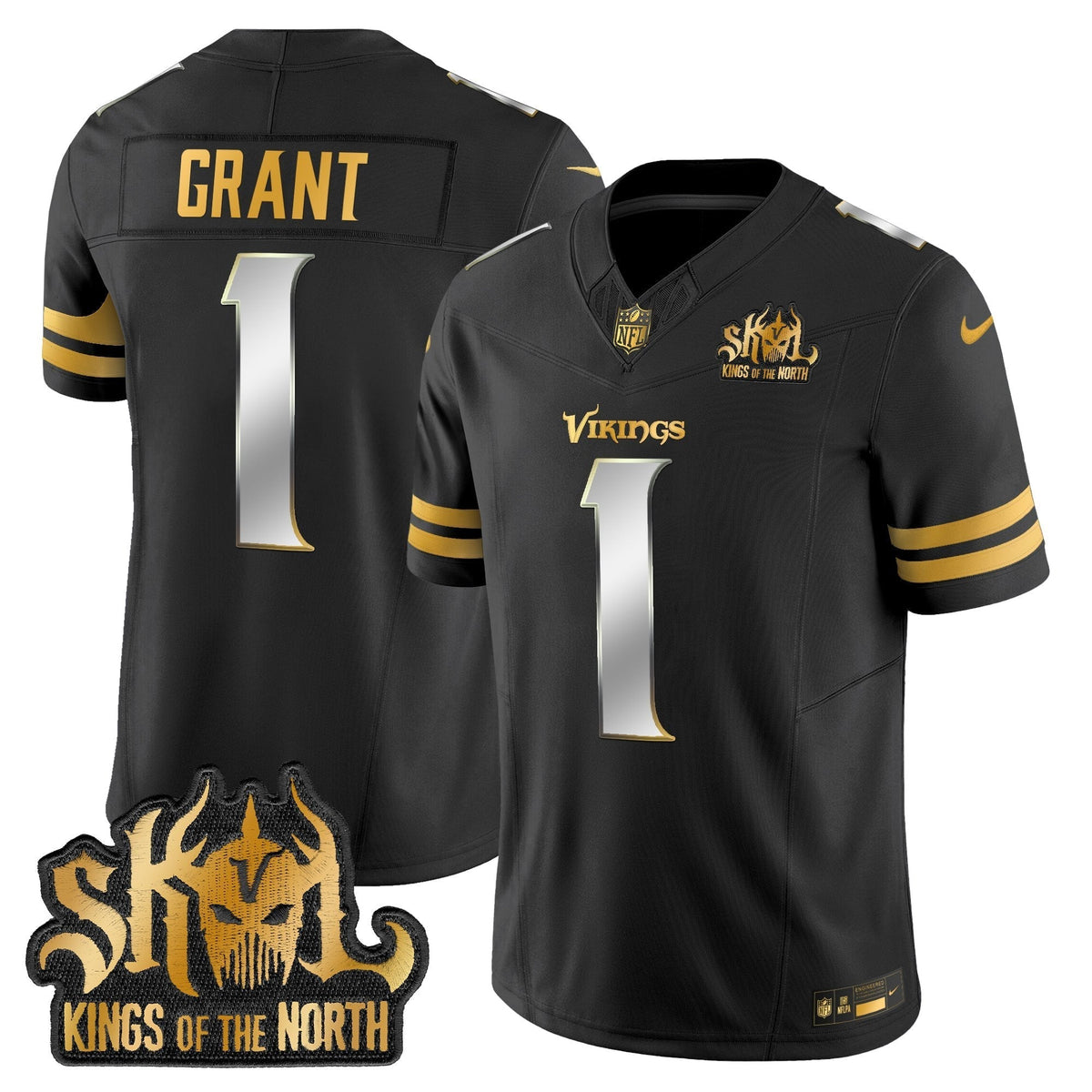 MIN 2025 Gold Vapor Limited Jersey - Kings Of The North Patch - image 33